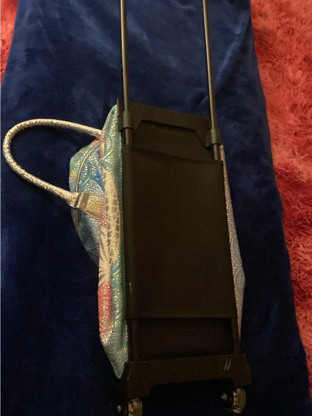 Justice Holographic Mermaid Duffle Bag - Pink, Blue